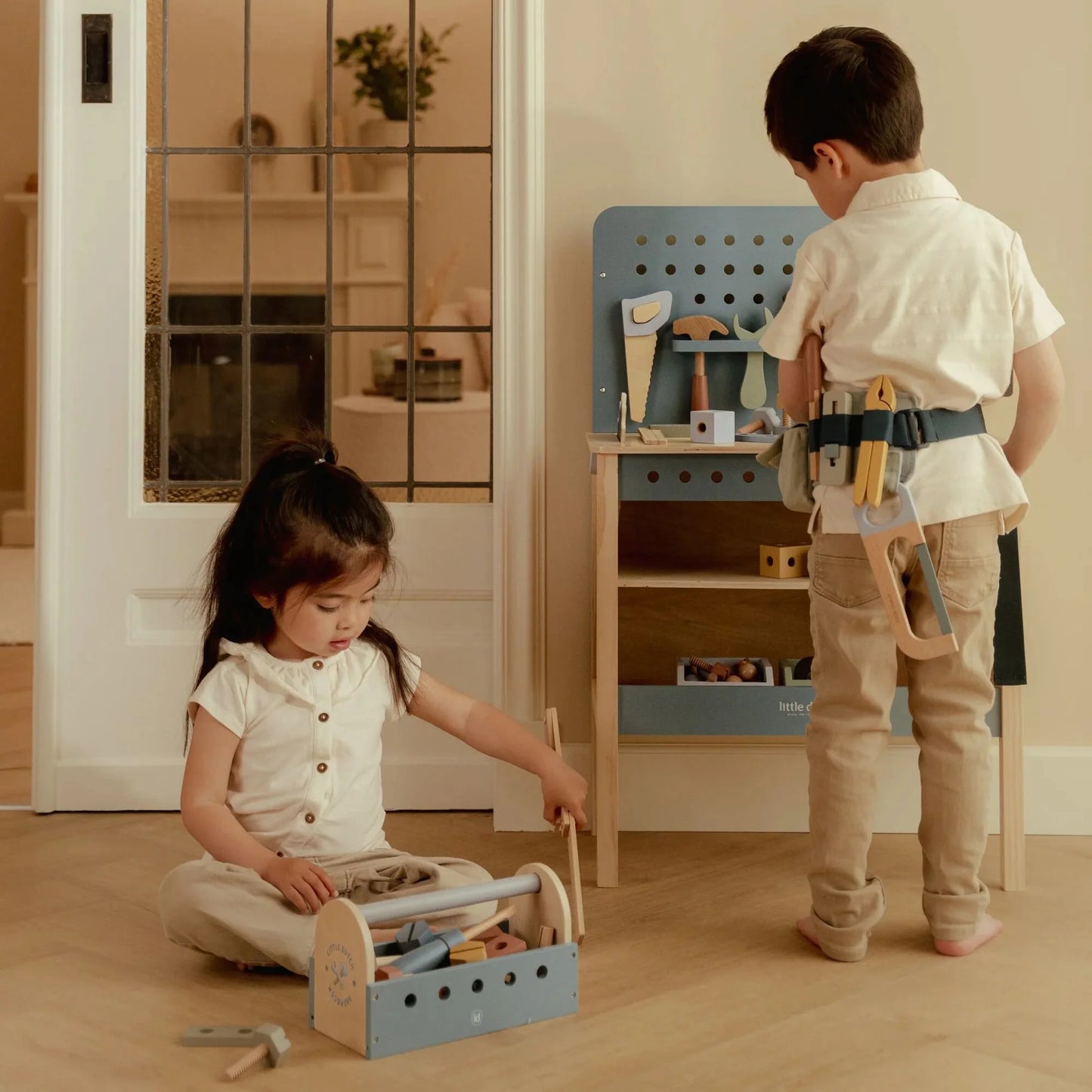 Little Dutch 木製ツールベルト|工具ベルトセット|おままごと