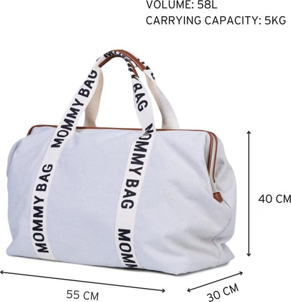 CHILDHOME   Mommy Bag-Signatur Canvas 58L｜マザーズバッグ  Ecru