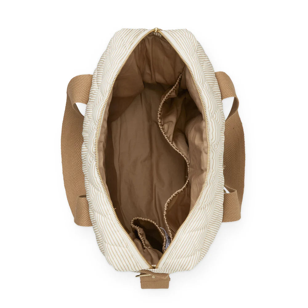 CamCam Copenhagen　マザーズバッグ  Stripes Camel｜おむつバック