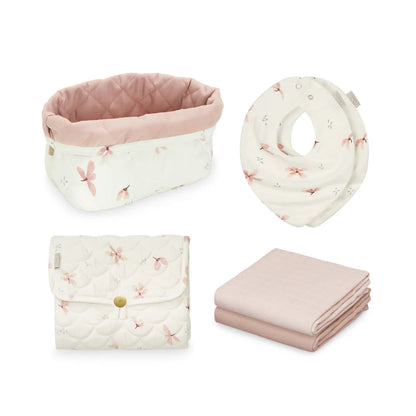 CamCam Copenhagen　ベビーケアギフト4点セット  Windflower Crème｜オーガニックコットン 出産祝いギフト