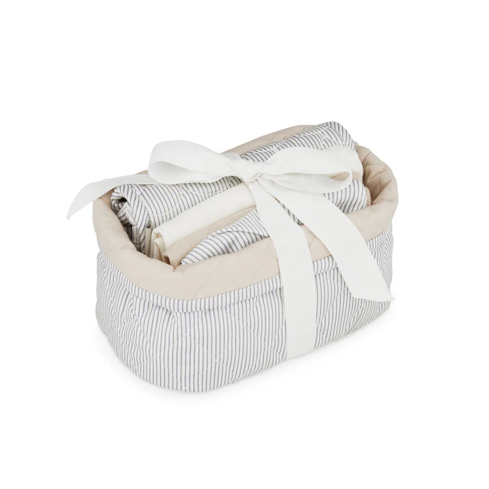 CamCam Copenhagen　ベビーケアギフト4点セット  Stripes Camel｜オーガニックコットン 出産祝いギフト
