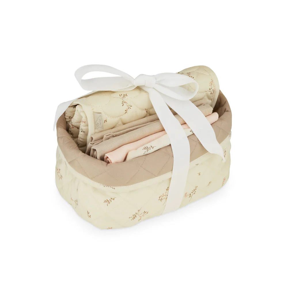 CamCam Copenhagen　ベビーケアギフト4点セット  Stripes Camel｜オーガニックコットン 出産祝いギフト