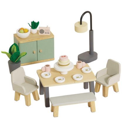Le Toy Van  木製ダイニングルームセット｜家具セット｜ドールハウス｜おままごと