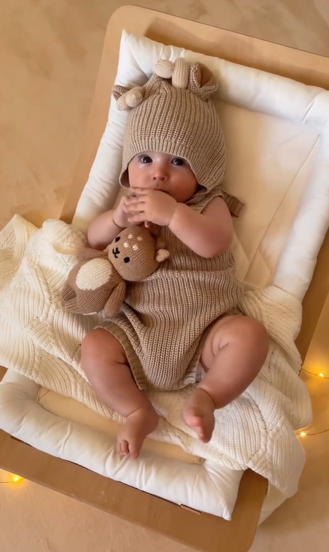 Charlie Crane ベビーバウンサー｜Babywippe LEVO Beech｜Organic Milk