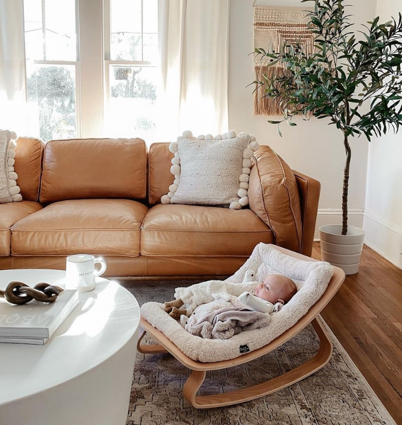 Charlie Crane ベビーバウンサー｜Babywippe LEVO Walnut｜ Leopard