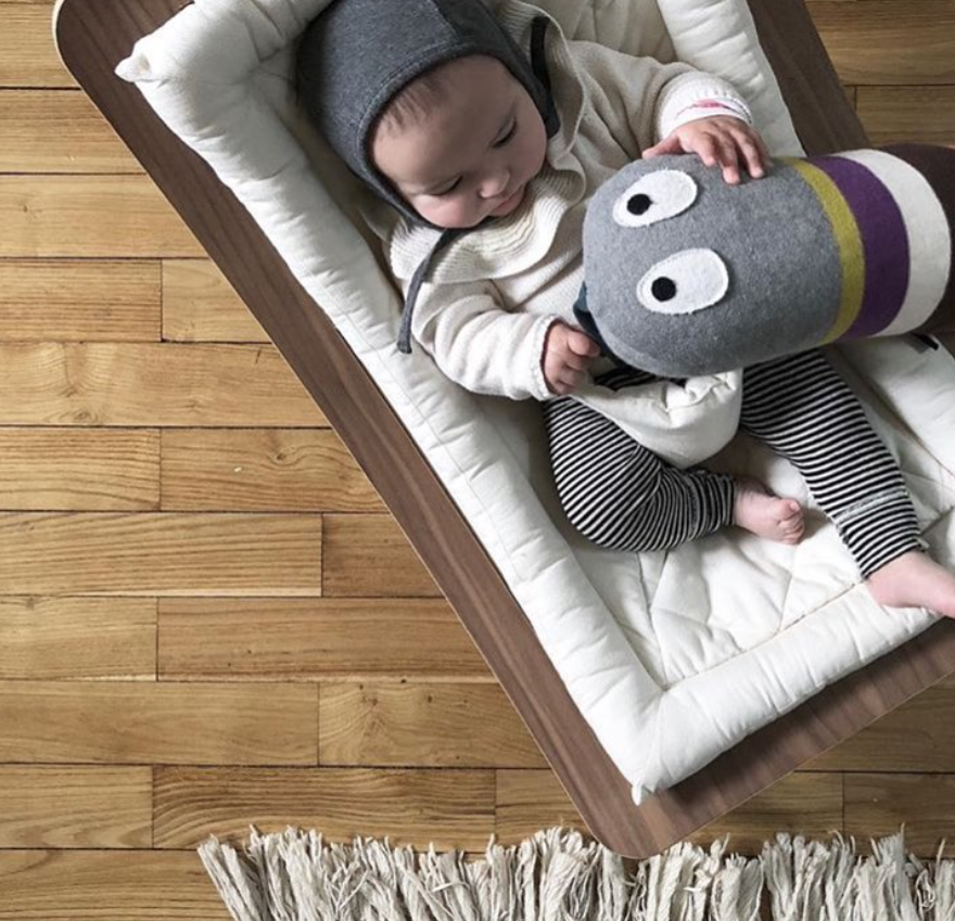 Charlie Crane ベビーバウンサー｜Babywippe LEVO Walnut｜ Leopard