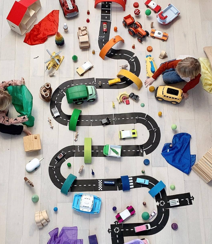 waytoplay　ハイウェイ 道路セット　40ピース｜柔らかく防水・室内外で遊べる