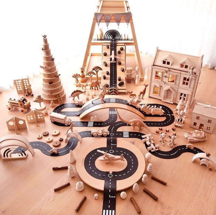 waytoplay　ハイウェイ 道路セット　12ピース｜柔らかく防水・室内外で遊べる