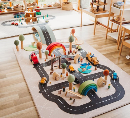 waytoplay　ハイウェイ 道路セット　40ピース｜柔らかく防水・室内外で遊べる