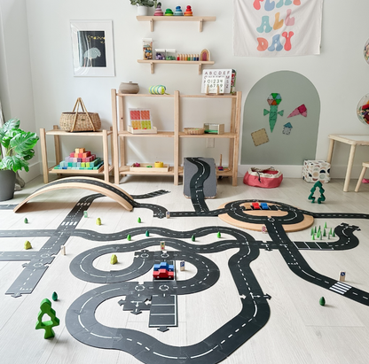 waytoplay　ハイウェイ 道路セット　12ピース｜柔らかく防水・室内外で遊べる