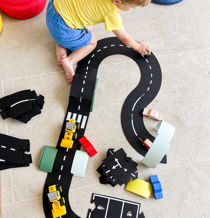 waytoplay　ハイウェイ 道路セット　24ピース｜柔らかく防水・室内外で遊べる