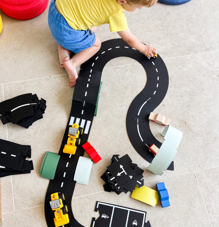 waytoplay ハイウェイ 道路セット 12ピース｜柔らかく防水・室内外で