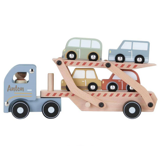 Little Dutch　トランスポーター&ミニカーセット｜名入れ　知育玩具