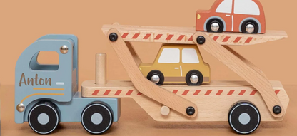 Little Dutch　トランスポーター&ミニカーセット｜名入れ　知育玩具