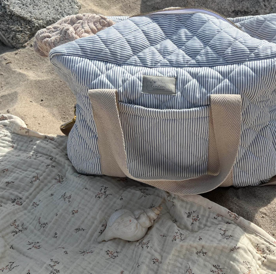 CamCam Copenhagen　マザーズバッグ  Stripes Blue｜おむつバック