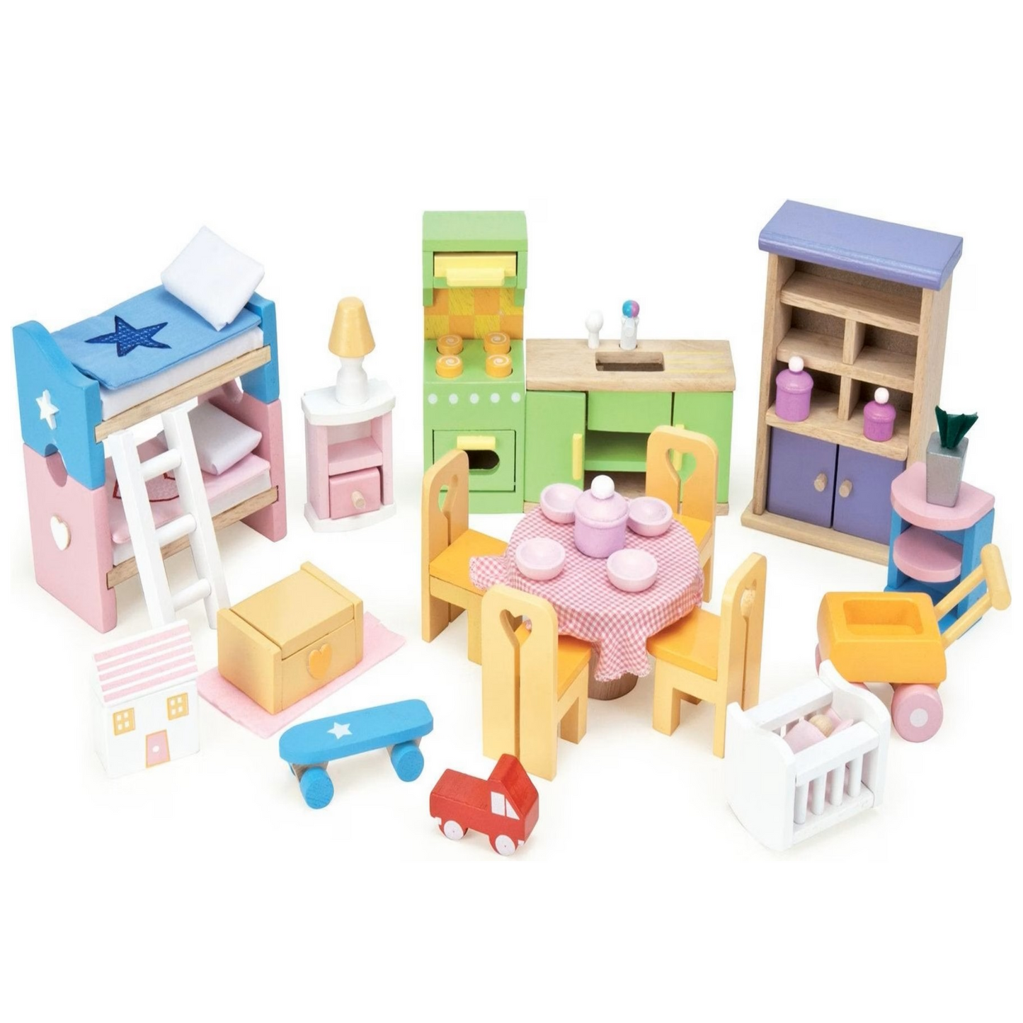 Le Toy Van  木製ドールハウスセット "Sweetheart Cottage"｜家具付き｜スターターセット
