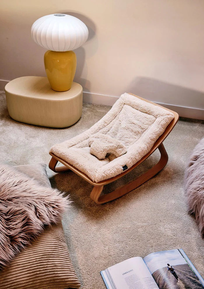Charlie Crane ベビーバウンサー｜Babywippe LEVO Beech｜Fur Milk