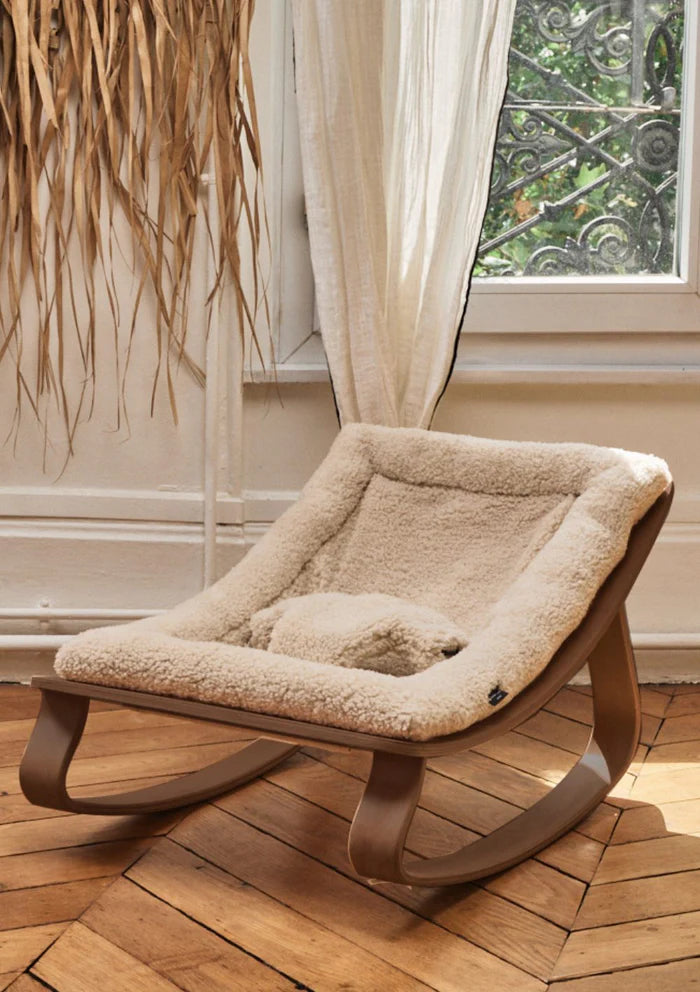 Charlie Crane ベビーバウンサー｜Babywippe LEVO Walnut｜Fur Milk