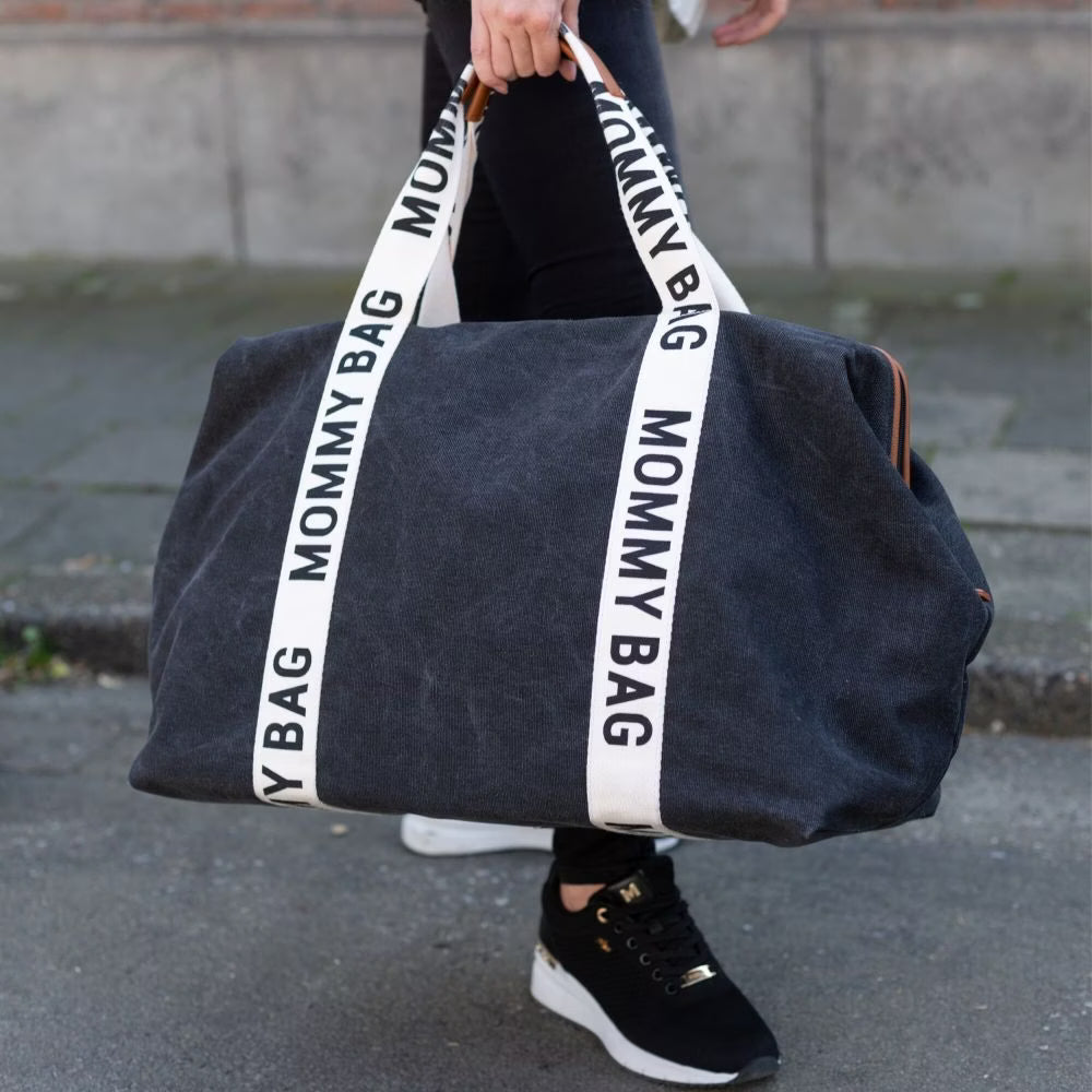 CHILDHOME   Mommy Bag-Signatur Canvas 58L｜マザーズバッグ  Black
