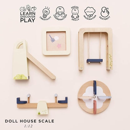Le Toy Van  木製プレイグラウンドセット｜7つの遊具セット｜ドールハウス｜おままごと