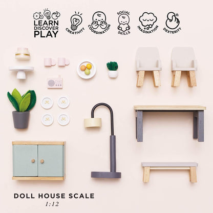 Le Toy Van  木製ダイニングルームセット｜家具セット｜ドールハウス｜おままごと