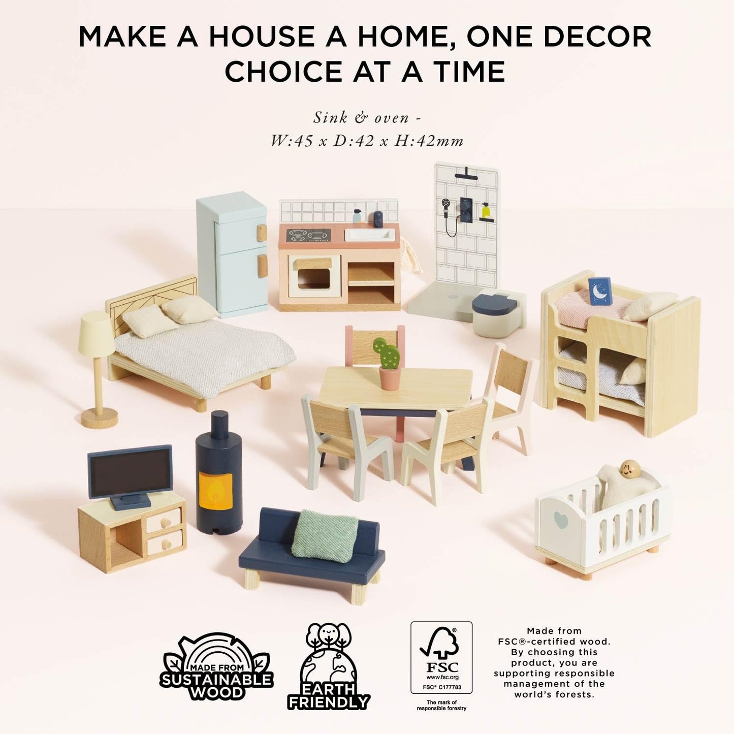Le Toy Van  木製家具フルセット｜37アイテム｜スターターセット｜ドールハウス｜おままごと