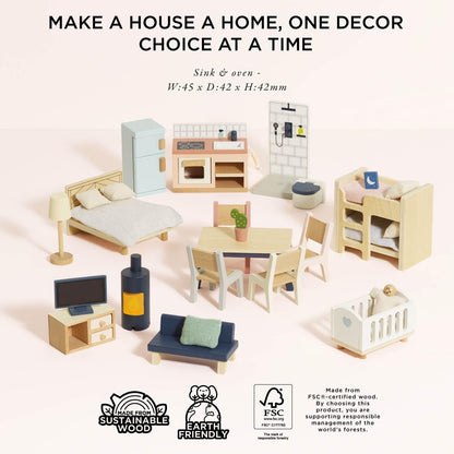 Le Toy Van  木製家具フルセット｜37アイテム｜スターターセット｜ドールハウス｜おままごと