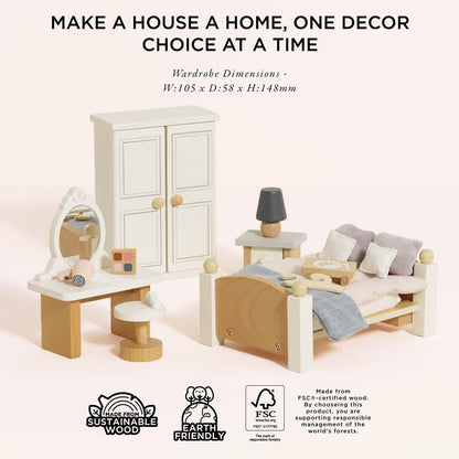 Le Toy Van  木製ベットルームセット｜家具セット｜ドールハウス｜おままごと