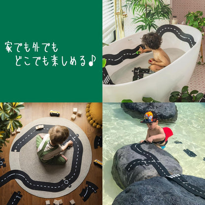 waytoplay　ハイウェイ 道路セット　24ピース｜柔らかく防水・室内外で遊べる