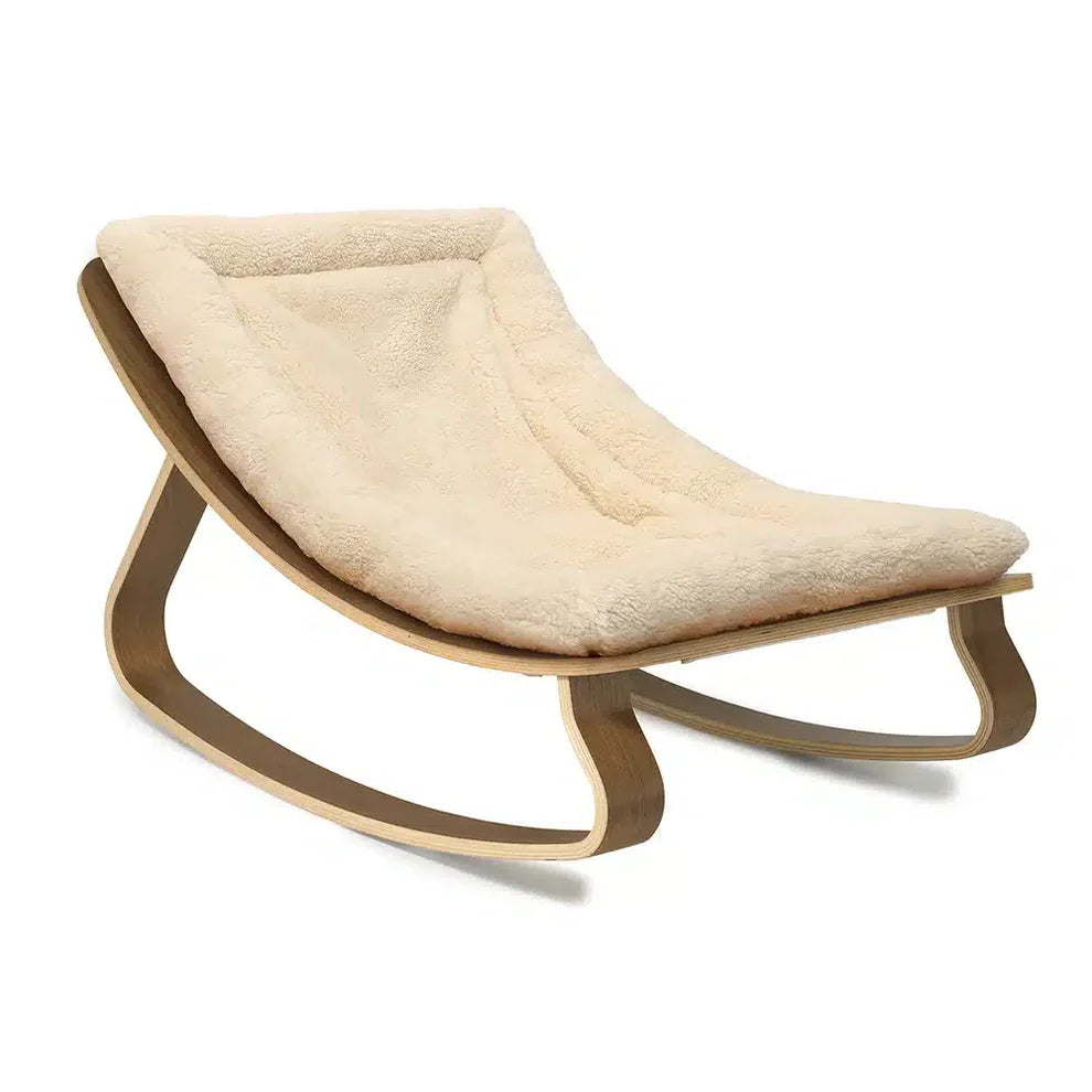 Charlie Crane ベビーバウンサー｜Babywippe LEVO Walnut｜Fur Milk