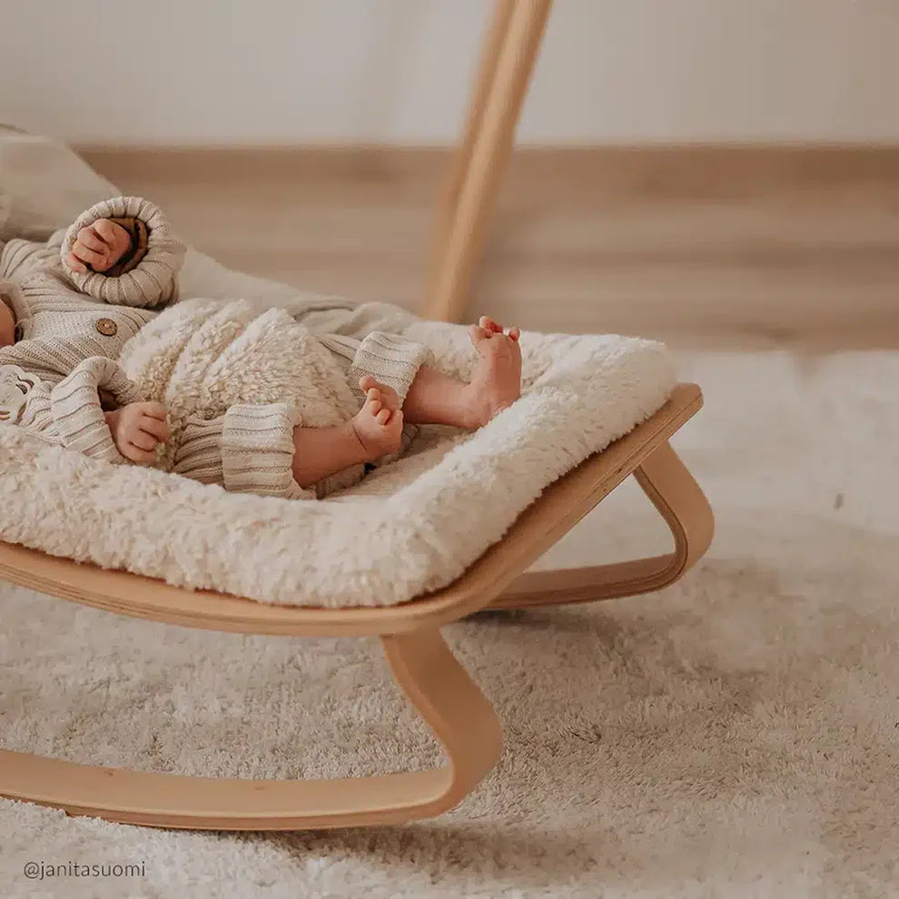 Charlie Crane ベビーバウンサー｜Babywippe LEVO Beech｜Fur Milk