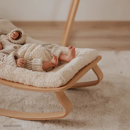 Charlie Crane ベビーバウンサー｜Babywippe LEVO Beech｜Fur Milk