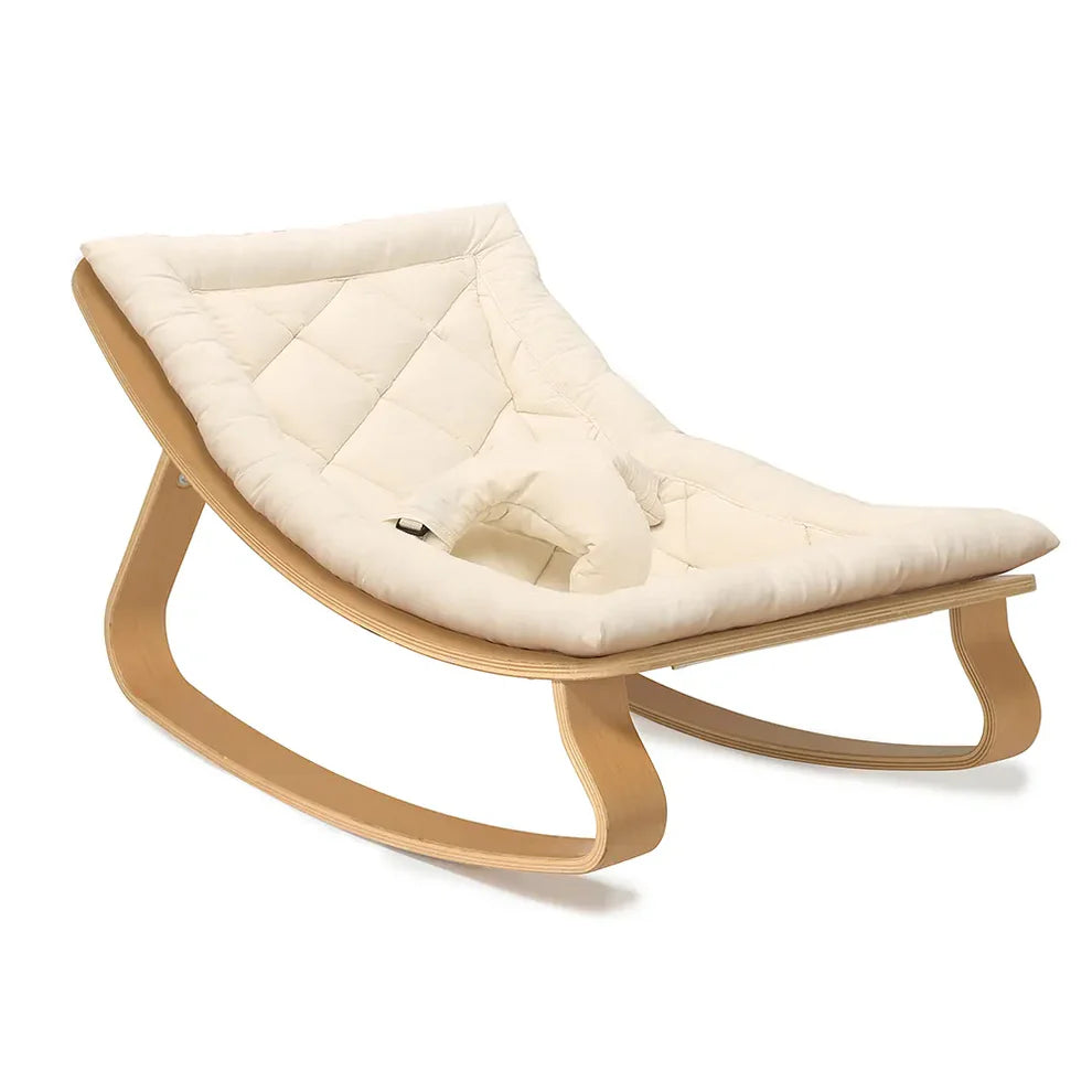 Charlie Crane ベビーバウンサー｜Babywippe LEVO Beech｜Organic Milk