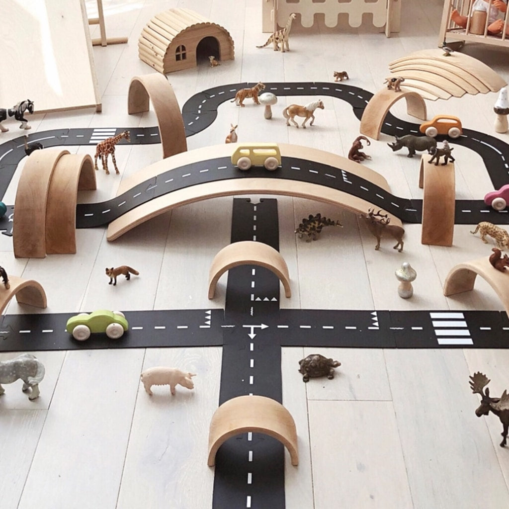 waytoplay　ハイウェイ 道路セット　40ピース｜柔らかく防水・室内外で遊べる