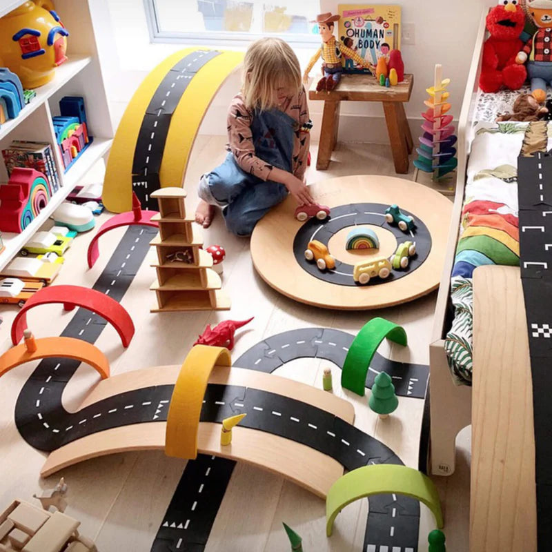 waytoplay　ハイウェイ 道路セット　40ピース｜柔らかく防水・室内外で遊べる