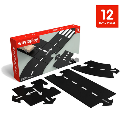 waytoplay　ハイウェイ 道路セット　12ピース｜柔らかく防水・室内外で遊べる