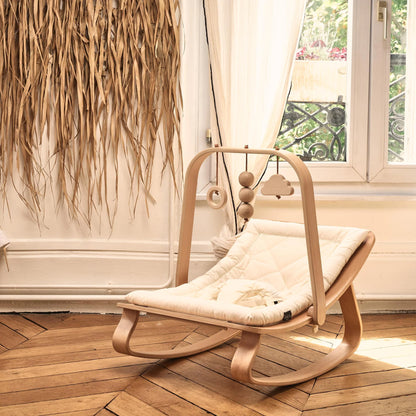Charlie Crane ベビーバウンサー｜Babywippe LEVO Beech｜Organic Milk
