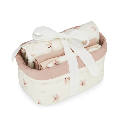 CamCam Copenhagen　ベビーケアギフト4点セット  Windflower Crème｜オーガニックコットン 出産祝いギフト