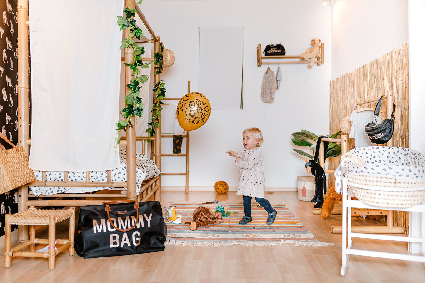 CHILDHOME   Mommy Bag 58L｜マザーズバッグ Black×Gold