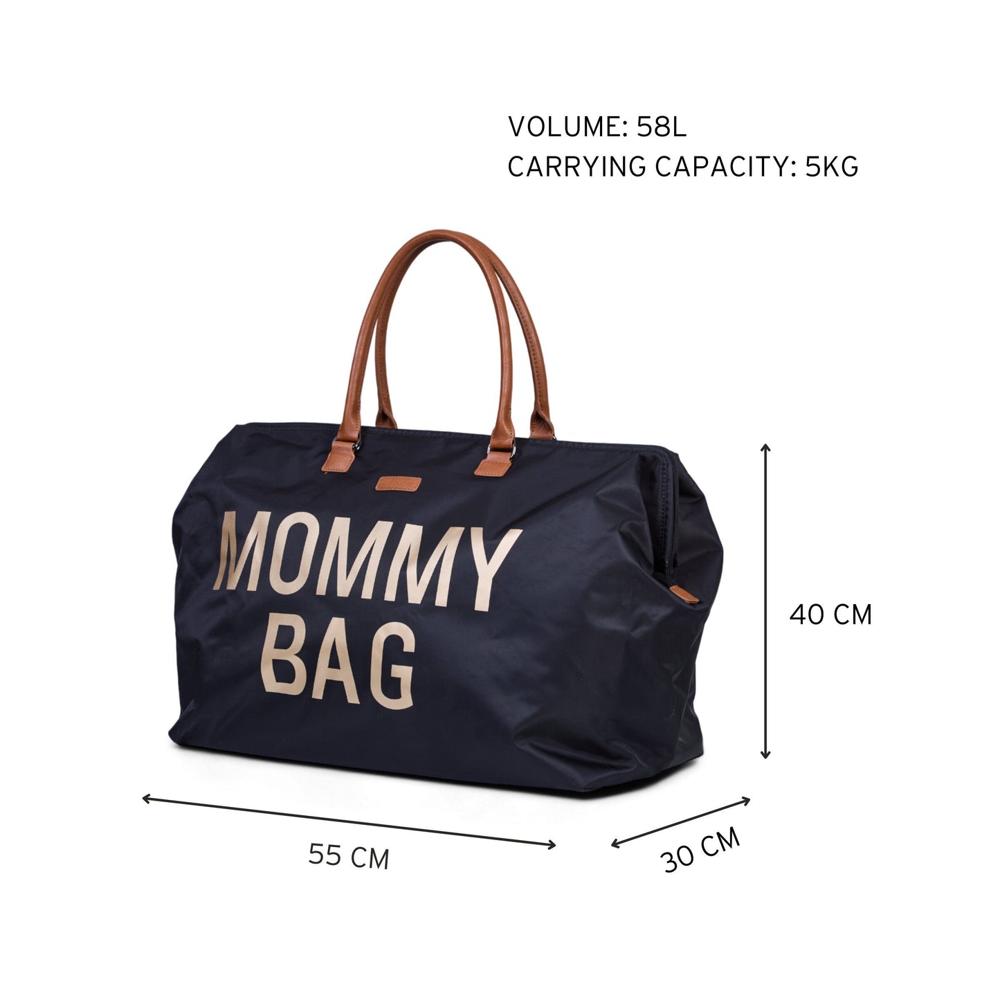 CHILDHOME   Mommy Bag 58L｜マザーズバッグ Black×Gold