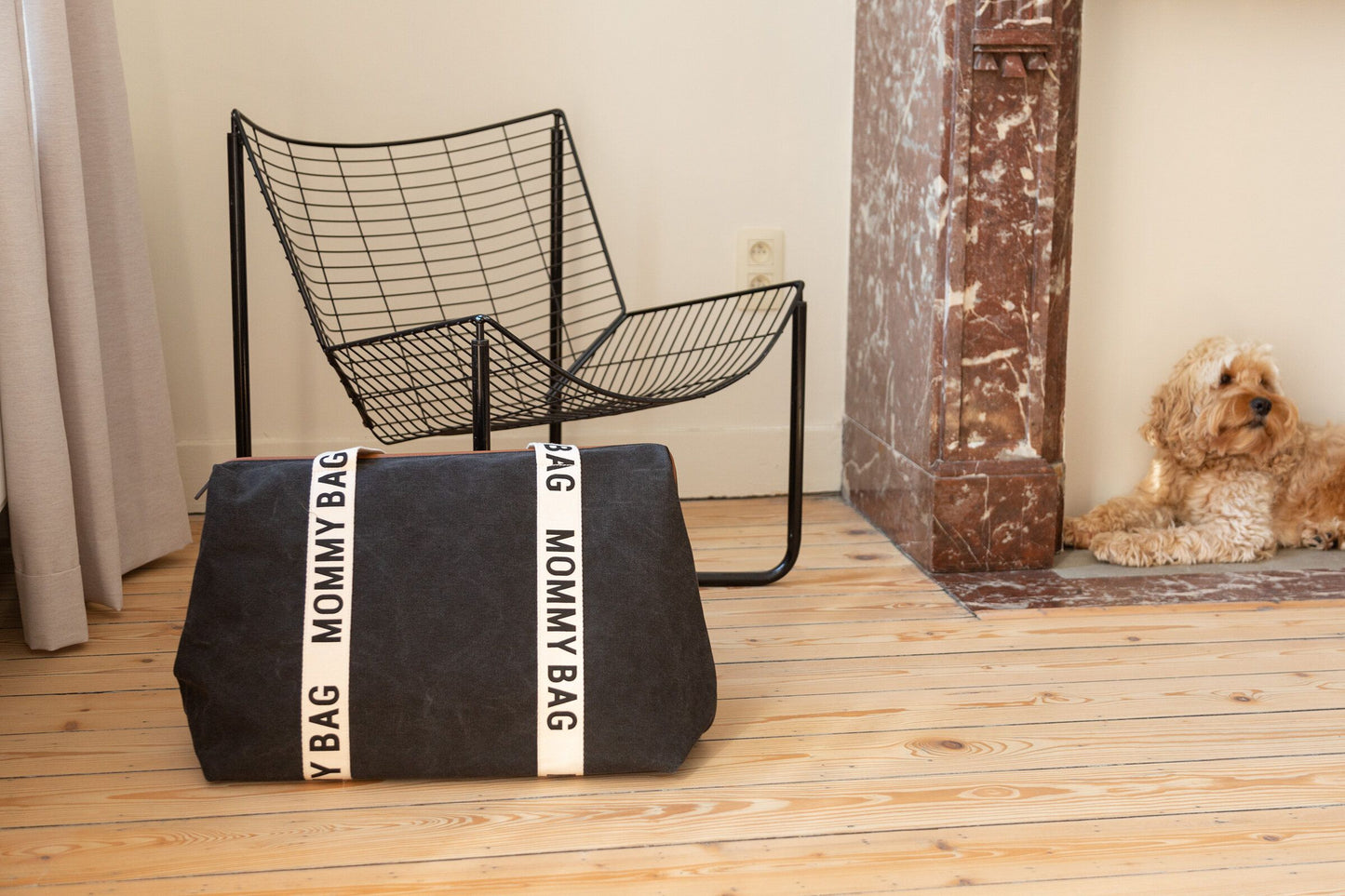 CHILDHOME   Mommy Bag-Signatur Canvas 58L｜マザーズバッグ  Black