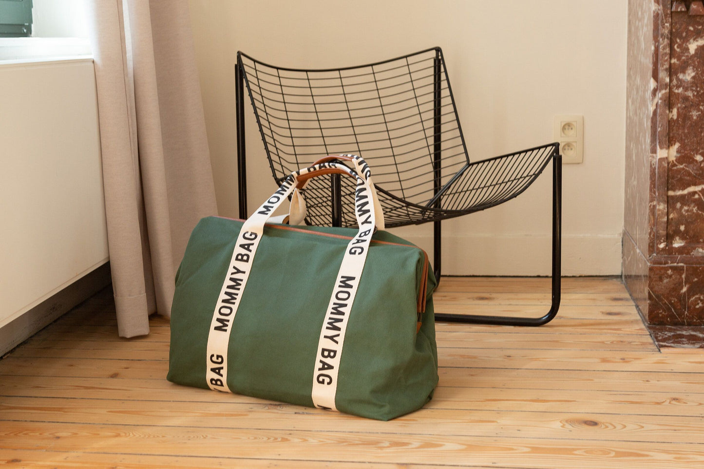 CHILDHOME   Mommy Bag-Signatur Canvas 58L｜マザーズバッグ  Green　