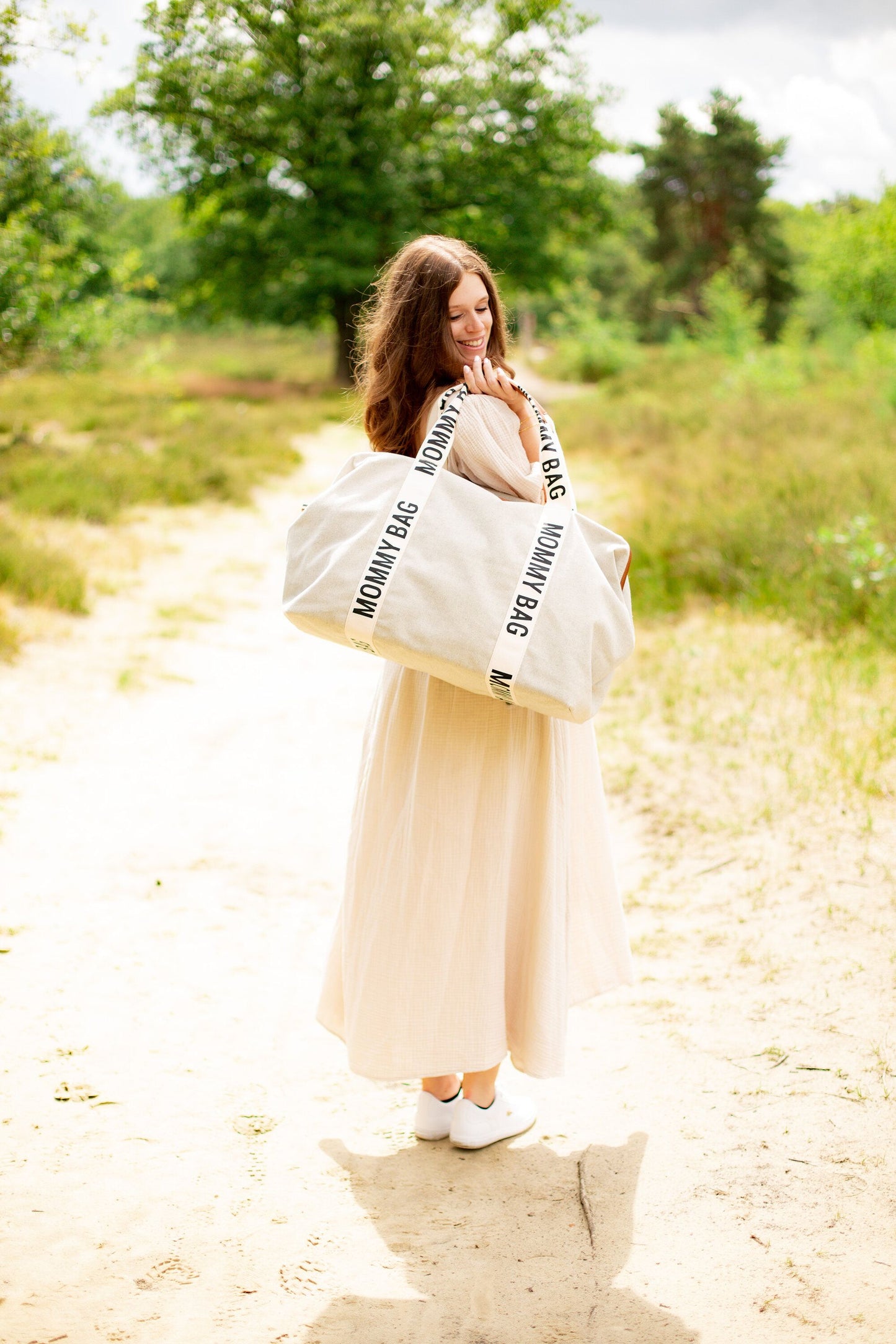 CHILDHOME   Mommy Bag-Signatur Canvas 58L｜マザーズバッグ  Ecru