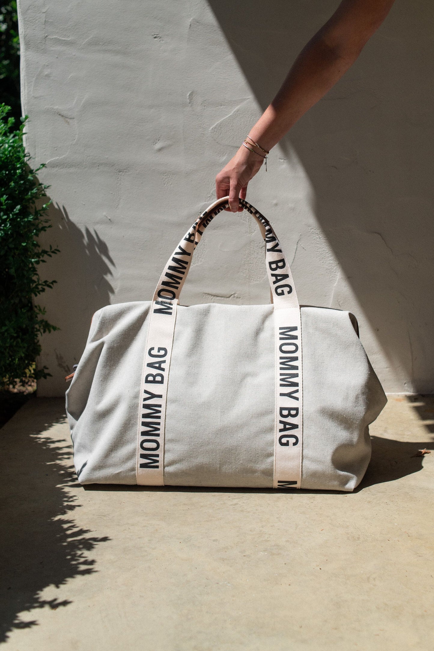 CHILDHOME   Mommy Bag-Signatur Canvas 58L｜マザーズバッグ  Ecru