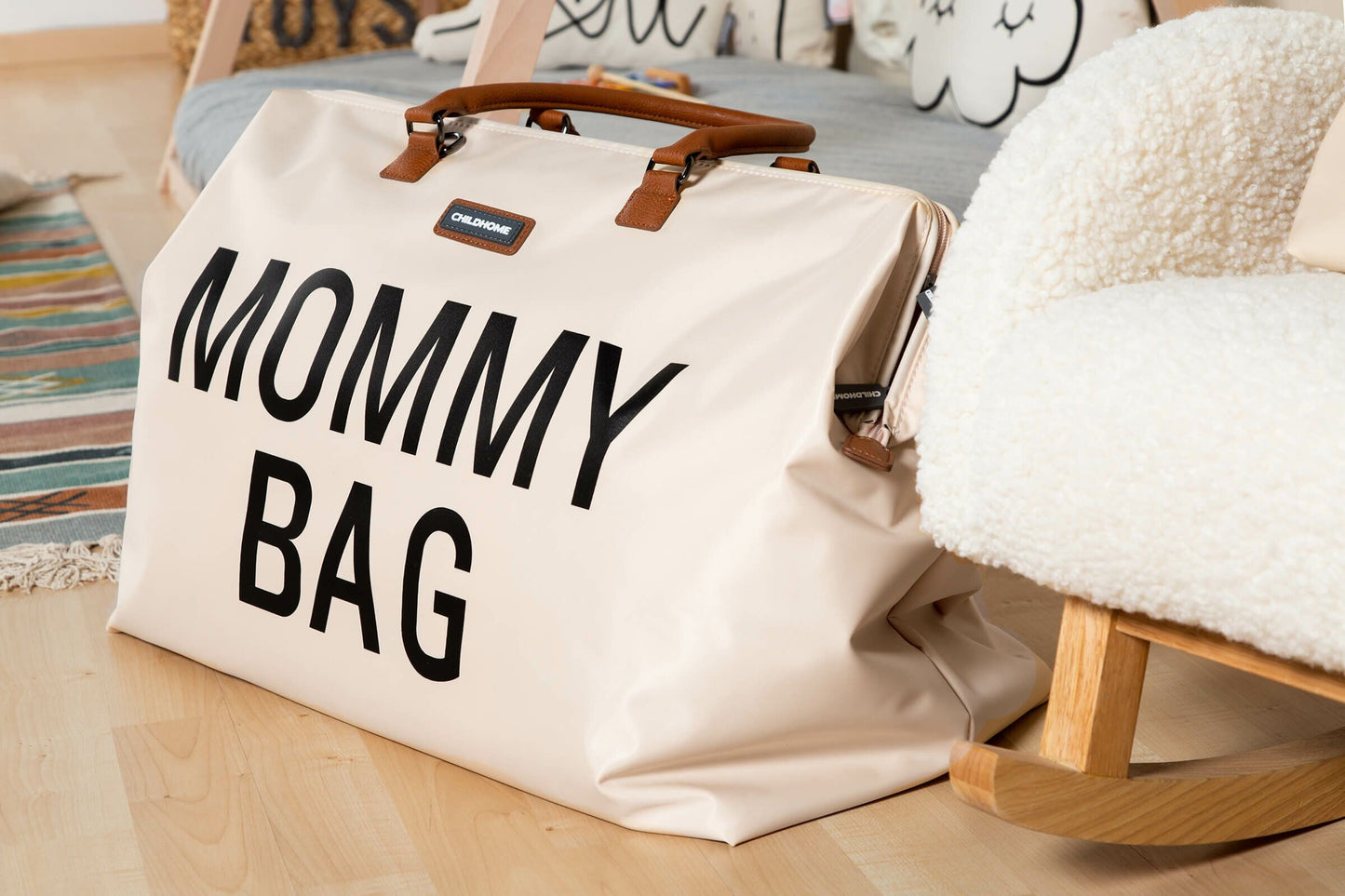 CHILDHOME   Mommy Bag 58L｜マザーズバッグ Cream×Black