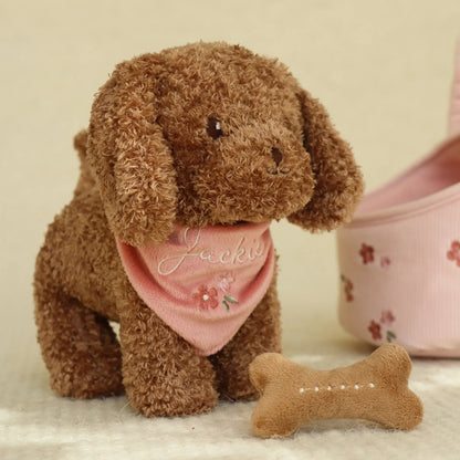 Little Dutch 子犬のジャッキー＆ほね・バッグ付き｜ぬいぐるみセット｜おままごと