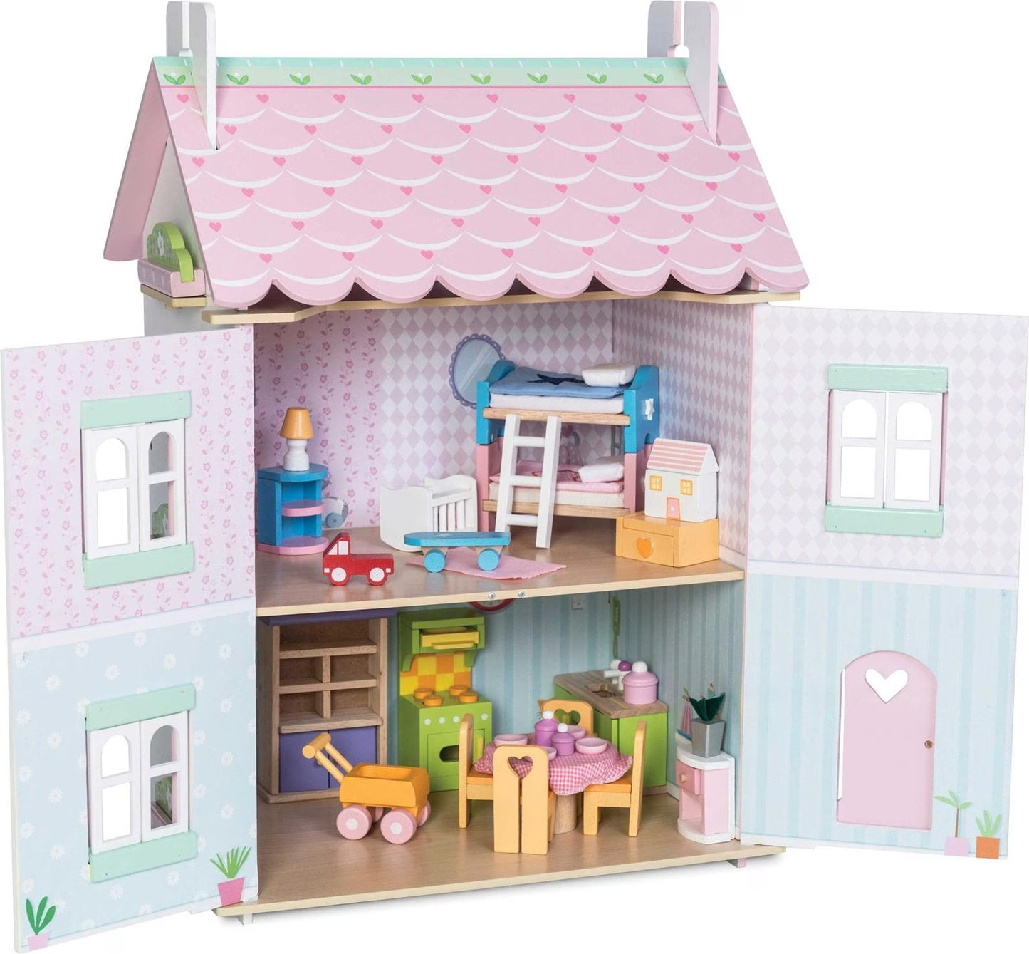 Le Toy Van  木製ドールハウスセット "Sweetheart Cottage"｜家具付き｜スターターセット