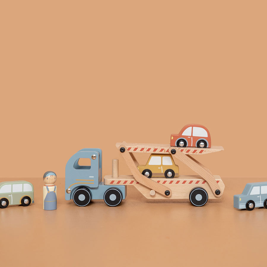 Little Dutch　トランスポーター&ミニカーセット｜名入れ　知育玩具