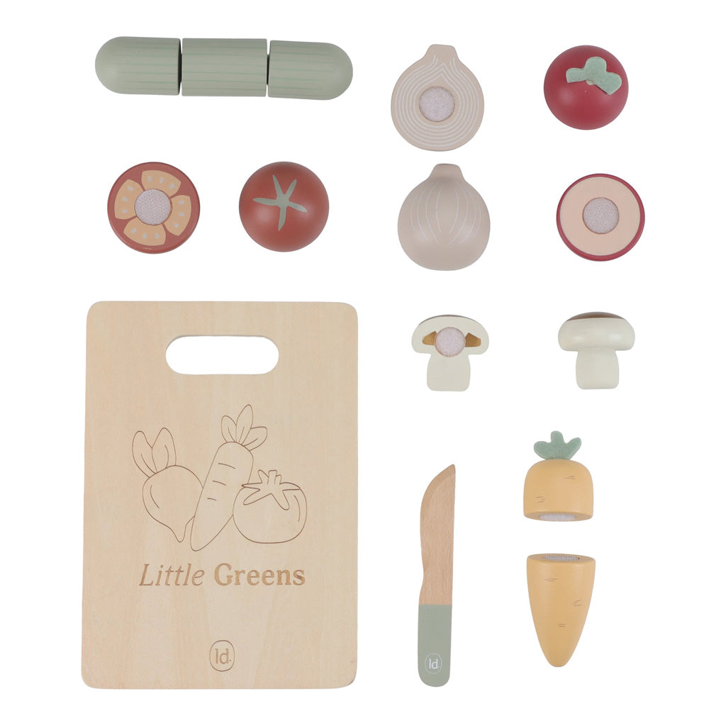 Little Dutch  木製カッティング野菜・フルーツセット ｜名前・誕生日入れ　おままごと