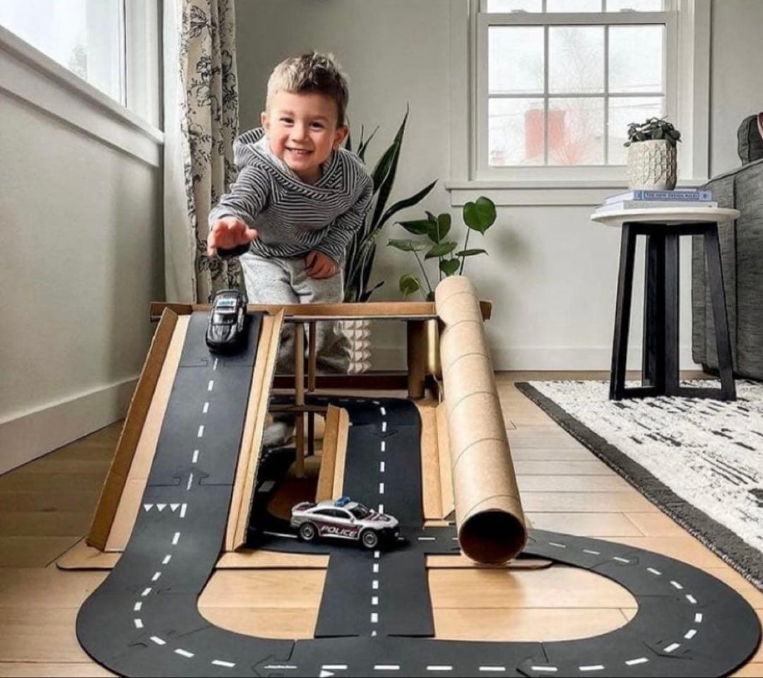 waytoplay　ハイウェイ 道路セット　40ピース｜柔らかく防水・室内外で遊べる